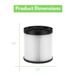 Nispira DC500 HEPA Vacuum Filter For DeWalt Cordless And Corded DC5001H 1 Pack