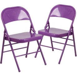 Flash Furniture 2 Pack HERCULES COLORBURST Series Triple Braced & Double Hinged Metal Folding Chair -Baxton Studio Shop GUEST 882beac7 c701 4050 86fa a064e5a6ac57