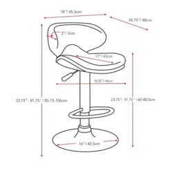 Set Of 2 Adjustable Curved Form Fitting Leatherette Barstool - Corliving -Baxton Studio Shop GUEST 88e262f9 d052 4479 8eb7 2f22d331a46c