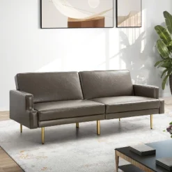 Lanna 76"Wide Vegan Leather Modern Style Convertible Futon Sofa Bed For Living Room Guest Bedroom | ARTFUL LIVING DESIGN 27 Lanna 76"Wide Vegan Leather Modern Style Convertible Futon Sofa Bed For Living Room Guest Bedroom | ARTFUL LIVING DESIGN -Baxton Studio Shop GUEST 8917608d 6778 4e56 a738 fb690ee7e328
