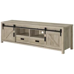 Madra Barn Door TV Stand For TVs Up To 85" - Coaster -Baxton Studio Shop GUEST 898d0104 2c75 4761 be6e 8de05a6be36d