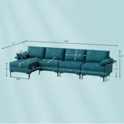 Costway Modern Modular L-shaped Sectional Sofa W/ Reversible Chaise & 4 USB Ports -Baxton Studio Shop GUEST 89a6e5fb a6c9 4171 ab2f 85f40bbbd121