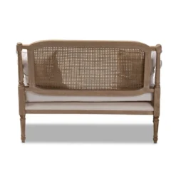 Clemence Upholstered Whitewashed Wood Sofa Loveseat Ivory/Oak - Baxton Studio 16 Clemence Upholstered Whitewashed Wood Sofa Loveseat Ivory/Oak - Baxton Studio -Baxton Studio Shop GUEST 89bbb5b1 2351 41b6 bd0b a7c722716c86