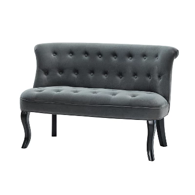 Jane 47" Velvet Button-tufted And Wing Back Loveseat Solid Wood And Cabriole Legs For Living Room And Bedroom | ARTFUL LIVING DESIGN 12 Jane 47" Velvet Button-tufted And Wing Back Loveseat Solid Wood And Cabriole Legs For Living Room And Bedroom | ARTFUL LIVING DESIGN - Image 12