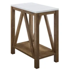 Taylen A Frame Farmhouse Open Storage Side Table - Saracina Home -Baxton Studio Shop GUEST 8a56e050 18a3 4e19 8714 e5ed52064b38