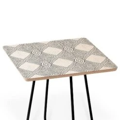 Square Holli Zollinger Playa Diamond Side Table Black/Black - Deny Designs