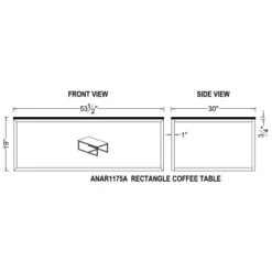 54" Wide Arcadia Acacia Wood Coffee Table Antiqued Mocha - Alaterre Furniture: Industrial, Trestle Base, Stained Wood -Baxton Studio Shop GUEST 8af80bfa 3347 4ec6 8e40 3f20a4438412
