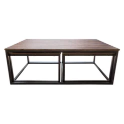 54" Wide Arcadia Acacia Wood Coffee Table With Nesting Tables Antiqued Mocha - Alaterre Furniture -Baxton Studio Shop GUEST 8aff5156 ed83 4e4a 956f c28306efb3d8