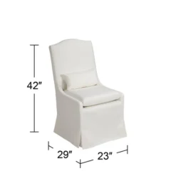 55 Downing Street Juliete Peyton Pearl Slipcover Dining Chair -Baxton Studio Shop GUEST 8b34258d 01b0 4bdd 9f62 684f2822054e