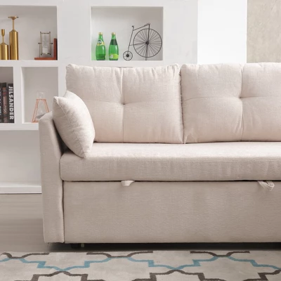 81.1" L-Shaped Modular Corduroy/Chenille Fabric Sofa, Reversible Sectional Couch With Storage Chaise 4W - ModernLuxe 4 81.1" L-Shaped Modular Corduroy/Chenille Fabric Sofa, Reversible Sectional Couch With Storage Chaise 4W - ModernLuxe - Image 4