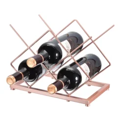 Unique Bargains Countertop Freestanding Geometric Design Space-Saving Wine Rack -Baxton Studio Shop GUEST 8bb595bd 447b 4da3 b8da 6b2a93311fec