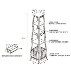 Peggy Pyramid Hall Tree White - Linon -Baxton Studio Shop GUEST 8bc384a6 b04c 47aa bafa 996d87a92f60