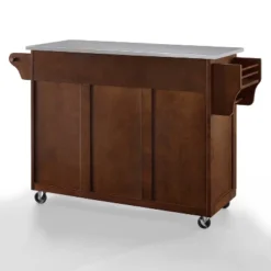 Eleanor Stainless Steel Top Kitchen Cart Mahogany/Stainless Steel - Crosley -Baxton Studio Shop GUEST 8bd2a519 ce48 4225 9434 d15bd54fc949