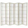 6 Ft. Tall Double Cross Shoji Screen 6 Panels - Oriental Furniture