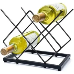 Itopfox Small Wine Rack Countertop, 5-Bottle Metal Holder For Home Kitchen Bar, Tabletop Storage For Cabinet Pantry -Baxton Studio Shop GUEST 8c073f6f 9ace 4172 a65c 10b5a0a19317