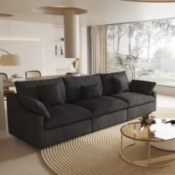 Cloud Couch Modular Sectional Sofa,119.2" 3Seater Wide Couch,Down Filled Convertible Living Room Set, Covers Washable&Replaceable