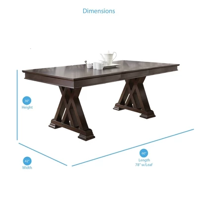Hildi Extendable Dining Table Espresso - Steve Silver Co. 3 Hildi Extendable Dining Table Espresso - Steve Silver Co. - Image 3