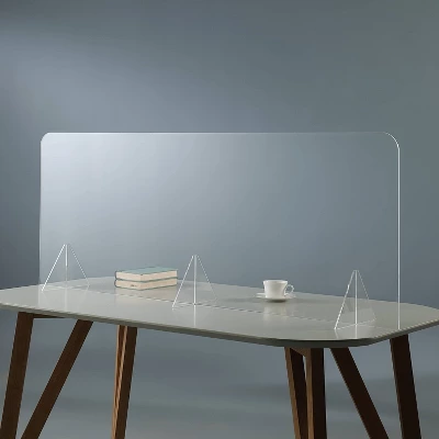 63" Desktop Rectangular Protective Shield Divider - Ore International 1 63" Desktop Rectangular Protective Shield Divider - Ore International