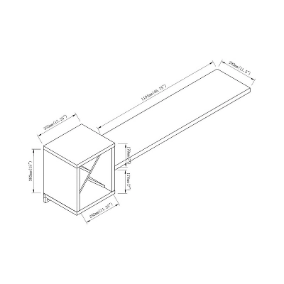 Donjala 4 Bottle Floating Wine Rack White/Light Brown - MiBasics 6 Donjala 4 Bottle Floating Wine Rack White/Light Brown - MiBasics - Image 6