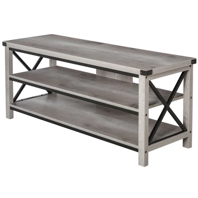 HOMCOM Ample Storage Console TV Stand With 2 Cable Management Hole, Entertainment Center Classic Cabinet For Living Room Bedroom, Fits For 60" TV 3 HOMCOM Ample Storage Console TV Stand With 2 Cable Management Hole, Entertainment Center Classic Cabinet For Living Room Bedroom, Fits For 60" TV - Image 3