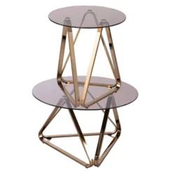 Tainbin Round End Table Champagne - Aiden Lane -Baxton Studio Shop GUEST 8cf30030 54c0 4f47 a927 4c4fdd5320a2