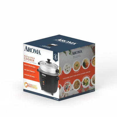 Aroma 6 Cup Rice Cooker With Outer Steam Tray Black: 2 Quart, One-Touch, Nonstick, Includes Accessories 11 Aroma 6 Cup Rice Cooker With Outer Steam Tray Black: 2 Quart, One-Touch, Nonstick, Includes Accessories - Image 11