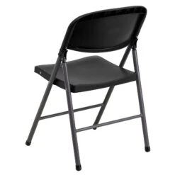 Emma And Oliver 6 Pack 330 Lb. Capacity Black Plastic Folding Chair - Charcoal Frame - Event Chair -Baxton Studio Shop GUEST 8dcf2a66 ca20 481d ae93 95b2c243a87a