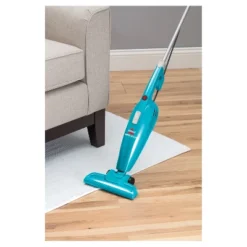 FeatherWeight Lightweight Stick Vacuum: Bissell, Bagless, Turquoise Blue, Electric, Hard Floor, Pet Hair, 1 Speed, 15ft Cord -Baxton Studio Shop GUEST 8e022107 2d95 47d7 b682 f56f745d294e