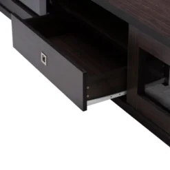 Beasley Cabinet With 2 Sliding Doors And Drawer TV Stand For TVs Up To 70" Dark Brown - Baxton Studio -Baxton Studio Shop GUEST 8e2b4259 667f 41dd 990b 486bdb51b1ff
