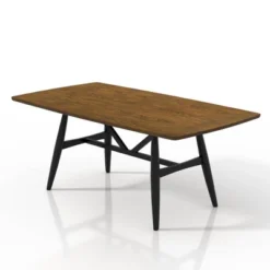 7pc Bernst Mid-Century Modern Dining Table Set Antique Oak/Black/Gray - MiBasics -Baxton Studio Shop GUEST 8e3cf17b 5bac 41a4 ae1d 846e1e7d3878