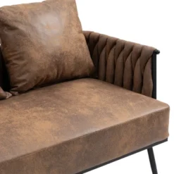 Modern Accent Metal Frame Tufted Sofa With Arms - ModernLuxe -Baxton Studio Shop GUEST 8e51255e 009f 4882 901d 69f7536d279c