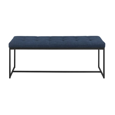 48" Upholstered Bench With Metal Base - Saracina Home 2 48" Upholstered Bench With Metal Base - Saracina Home - Image 2