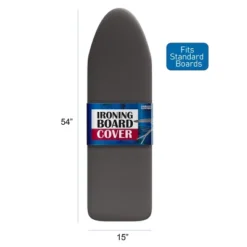 Bryt Ironing Board Cover And Pad, Heavy Duty Scorch Resistant Iron Board Cover With Padding For Standard Ironing Board,15 X 54, Grey -Baxton Studio Shop GUEST 8e7ceef6 622a 4a76 9baf bf29f1688c49