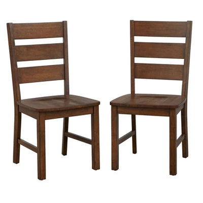 Buylateral Set Of 2 Mandeville Solid Wood Dining Chair Brown: Rubberwood Frame, Farmhouse Style, Armless Design 1 Buylateral Set Of 2 Mandeville Solid Wood Dining Chair Brown: Rubberwood Frame, Farmhouse Style, Armless Design