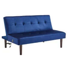 ModernLuxe Low Upholstered Sofa Bed Sleeper Sofa Recliner With Adjustable Backrest & Charging Port, Gray/Blue/Coffee/Pink -Baxton Studio Shop GUEST 8e9ec8d7 9b80 4152 90d1 2aec10b5e3fd