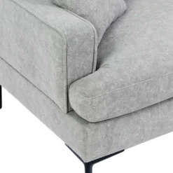 80.7" Modern Upholstered Loveseat Sofa With Metal Legs And 2 Pillows-ModernLuxe 21 80.7" Modern Upholstered Loveseat Sofa With Metal Legs And 2 Pillows-ModernLuxe -Baxton Studio Shop GUEST 8ecffbd1 4e32 4185 8c9a 2785104f658a
