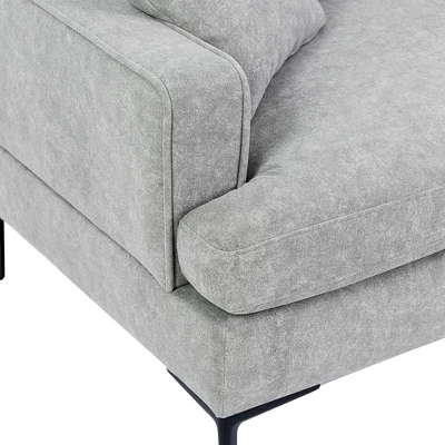 80.7" Modern Upholstered Loveseat Sofa With Metal Legs And 2 Pillows-ModernLuxe 10 80.7" Modern Upholstered Loveseat Sofa With Metal Legs And 2 Pillows-ModernLuxe - Image 10