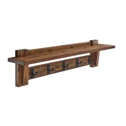 Durango Industrial Wood Coat Hook Shelf And Bench Set Dark Brown - Alaterre -Baxton Studio Shop GUEST 8eefd12f 16ed 4a40 bf57 2c56cb6c6742