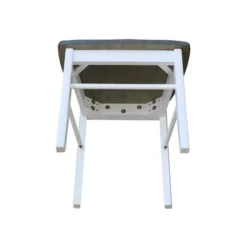 Set Of 2 X Back Chairs With Solid Wood Seat White/Gray - International Concepts -Baxton Studio Shop GUEST 8ef05990 b547 4222 98f2 6e75be47f568