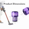 Nispira V11 Vacuum Filter Replacement For Dyson Cordless V11 Animal V11 Complete V11 Extra V15 Detect SV15 SV14 SV17 SV22 SV28, Part 970013-02, 3 Pks