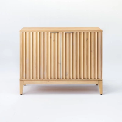 Thousand Oaks Wood Scalloped 2 Door Cabinet Brown - Threshold™ Designed With Studio McGee 2 Thousand Oaks Wood Scalloped 2 Door Cabinet Brown - Threshold™ Designed With Studio McGee - Image 2