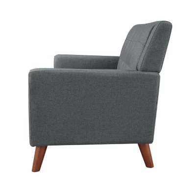 Candace Mid Century Modern Loveseat Dark Gray - Christopher Knight Home 2 Candace Mid Century Modern Loveseat Dark Gray - Christopher Knight Home - Image 2