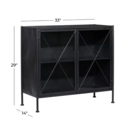 Industrial Metal Cabinet Black - Olivia & May -Baxton Studio Shop GUEST 8fb0ac71 c9ca 4d75 a836 e76a17dcb2d6