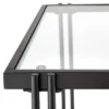 Folio Metal And Glass End Table Black - Lifestorey