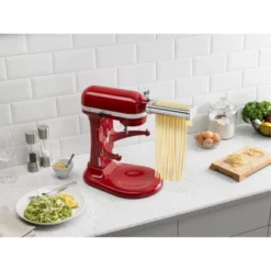KitchenAid 3pc Pasta Roller & Cutter Set - KSMPRA: Metal Stand Mixer Accessories, Includes Fettuccine Cutter, Silver -Baxton Studio Shop GUEST 8fe0733a e96d 428b b3f5 2cd5d9e5864b