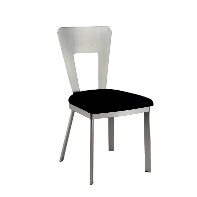 7pc Langton Dining Set W/Rectangular Back Chairs Silver/Black - HOMES: Inside + Out 2 7pc Langton Dining Set W/Rectangular Back Chairs Silver/Black - HOMES: Inside + Out - Image 2