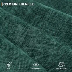 89" Chenille Futon Sofa Bed, Modern Convertible Sleeper Couch With Adjustable Backrest & Armrests, 3-Seat Sofa With 2 Pillows For Apartment -Baxton Studio Shop GUEST 90143e48 41b3 478d b554 8299dc9c1b0b