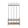 Industrial Metal Coat Valet Rack Light Brown - Olivia & May