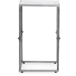 Berlin Solid Marble Side Table White - Finch -Baxton Studio Shop GUEST 901b5125 e8d0 412d ac10 fd1ed9ff00be