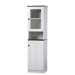 Lauren TwoTone And Buffet And Hutch Kitchen Cabinet White/Dark Brown - Baxton Studio -Baxton Studio Shop GUEST 9042ce81 fa2f 4e40 8d3e 53d82122dec9